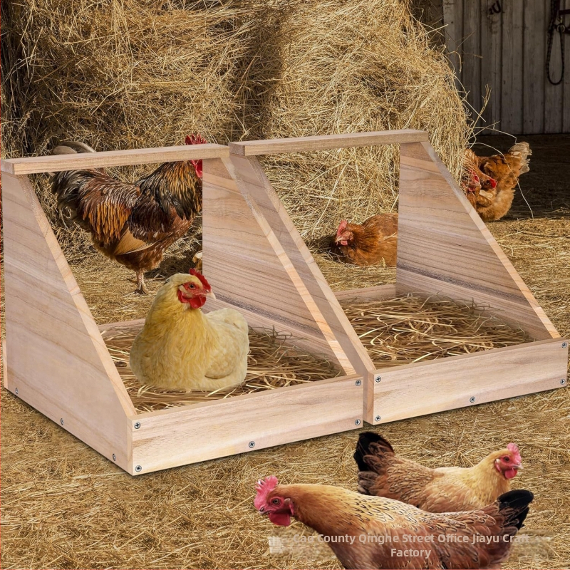 Medinis vištų lizdas namams, tvirtinamas prie sienos, vištų kiaušinių dėjimo lizdas, paukščių buveinių reikmenys, medinis vištidės kiaušinių dėjimo lizdas