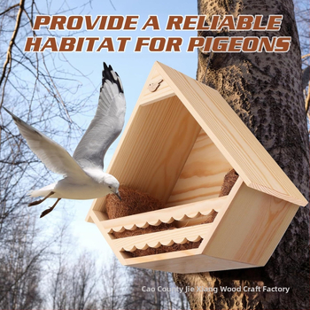 Puidust rippuv linnupesa, tuvimaja õues kasutamiseks, pastoraalne koolibri sein, massiivne linnupesa