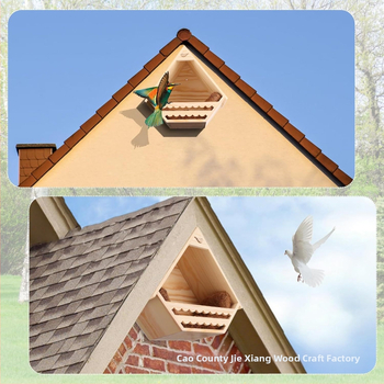 Ξύλινο κρεμαστό περιστέρι φωλιάς πουλιών για υπαίθριο βιότοπο πουλιών, ποιμενική φωλιά πουλιών τοίχου κολιβρίων, συμπαγής