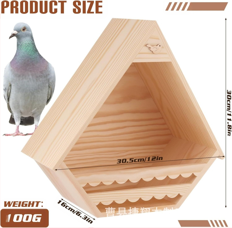 Puidust rippuv linnupesa, tuvimaja õues kasutamiseks, pastoraalne koolibri sein, massiivne linnupesa