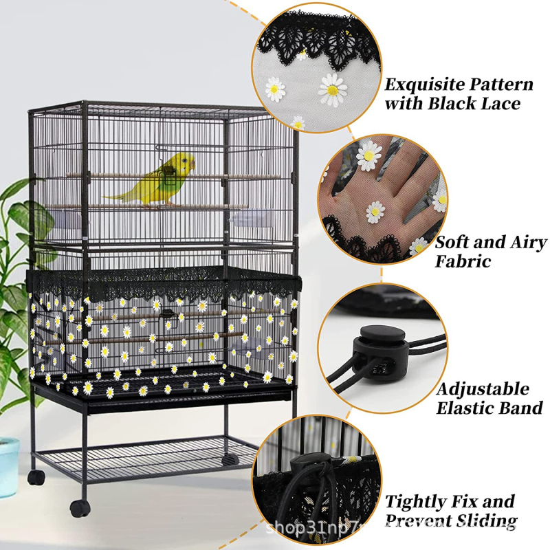 Hálós madárkalitka eledel spriccelődésgátló fedél