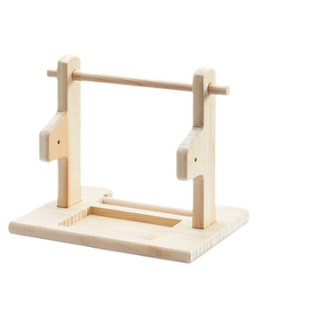 Ράφι σταθμού αναζήτησης τροφής από μασίφ ξύλο παπαγάλου, ανθεκτική στο δάγκωμα ράμφους ράβδος σταθμού λείανσης από ακρυλικό διαφανές κουτί φαγητού, διασκεδαστικό παιχνίδι παπαγάλου