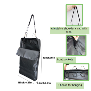 1680D veekindel ja tolmukindel rakmete hoiukott kolme kinnitatud konksuga hobusenaelte hoiustamiseks