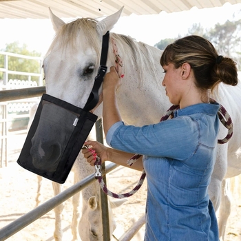 Ρυθμιζόμενη τσάντα τροφοδοσίας για ζώα σε διασυνοριακή χρήση με λαιμό αλόγου, τσάντα τροφοδοσίας με στόμα αλόγου, τσάντα τροφοδοσίας για άλογα