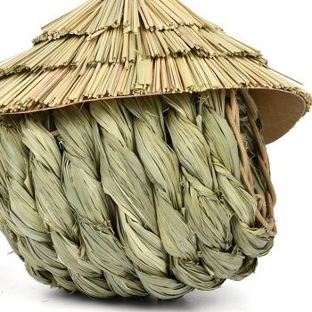 διασυνοριακό πτηνοτροφείο temu amazon καλύβα πουλιών από γρασίδι χειροποίητο σπίτι πουλιών φωλιά κολιμπρί ποιμενικού στιλ