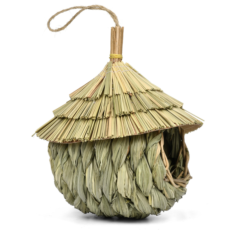 piiriülene temu amazoni linnumaja rohust linnuonn käsitsi kootud linnumaja pastoraalses stiilis koolibri pesa