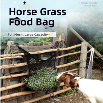 Határokon átnyúló állattenyésztési termékek takarmányhálója, függő lószéna-etetőzsák, szarvasmarha- és lótakarmány-hordozható hálózsák