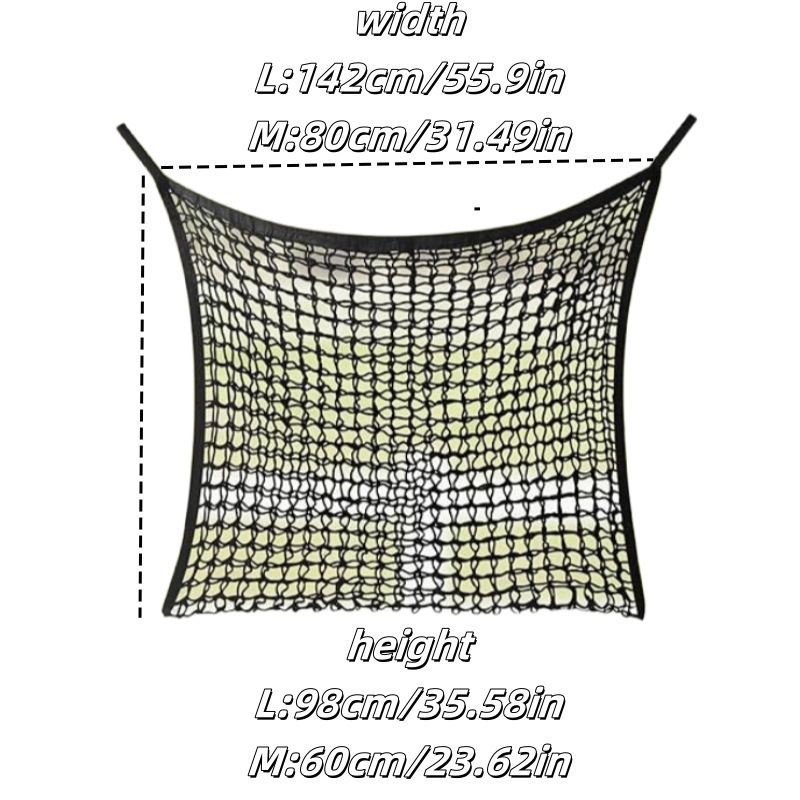 Határokon átnyúló állattenyésztési termékek takarmányhálója, függő lószéna-etetőzsák, szarvasmarha- és lótakarmány-hordozható hálózsák