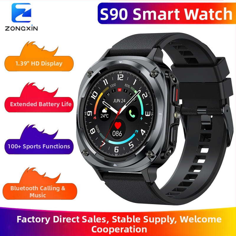 Vertikaalne uus S90 ümara ekraaniga nutikell, piiriülene uus Bluetooth nutikell, pika vastupidavusega moespordikell