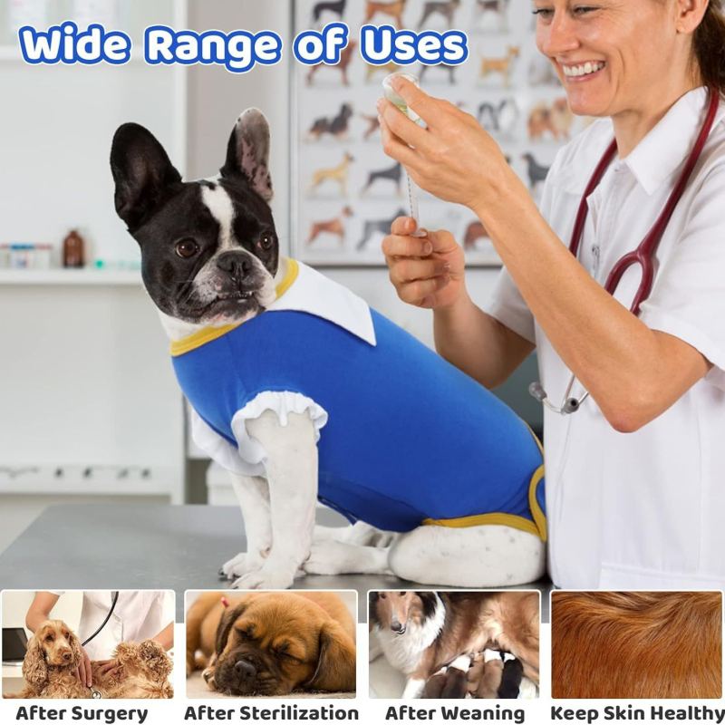 Στολή Αποστείρωσης Κατοικίδιων Ζώων, Χειρουργική Στολή, Στολή Απογαλακτισμού Σκύλου, Ρούχα Τετράποδης Φροντίδας για Ανάρρωση μετά από Χειρουργική Επέμβαση, Αναπνέουσα Στολή, Ειδική για Μεταχειρουργική Χρήση