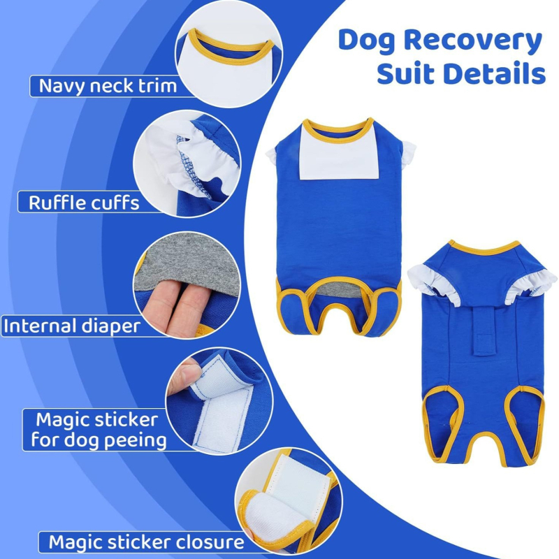 Στολή Αποστείρωσης Κατοικίδιων Ζώων, Χειρουργική Στολή, Στολή Απογαλακτισμού Σκύλου, Ρούχα Τετράποδης Φροντίδας για Ανάρρωση μετά από Χειρουργική Επέμβαση, Αναπνέουσα Στολή, Ειδική για Μεταχειρουργική Χρήση