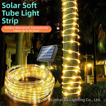 Led päikeseenergial töötav toruvalgusti välistingimustes kasutatav veekindel kipslill vasktraadist valgusnööriga sisehoovi LED-atmosfääri dekoratiivne valgusnöör