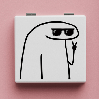 Prabangios išvaizdos mielas nešiojamas veidrodis, sulankstomas veidrodis, nešiojamas makiažo veidrodis, studentų makiažo veidrodis, bendrabučio persirengimo veidrodis