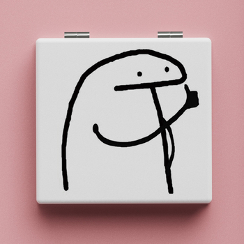 Prabangios išvaizdos mielas nešiojamas veidrodis, sulankstomas veidrodis, nešiojamas makiažo veidrodis, studentų makiažo veidrodis, bendrabučio persirengimo veidrodis