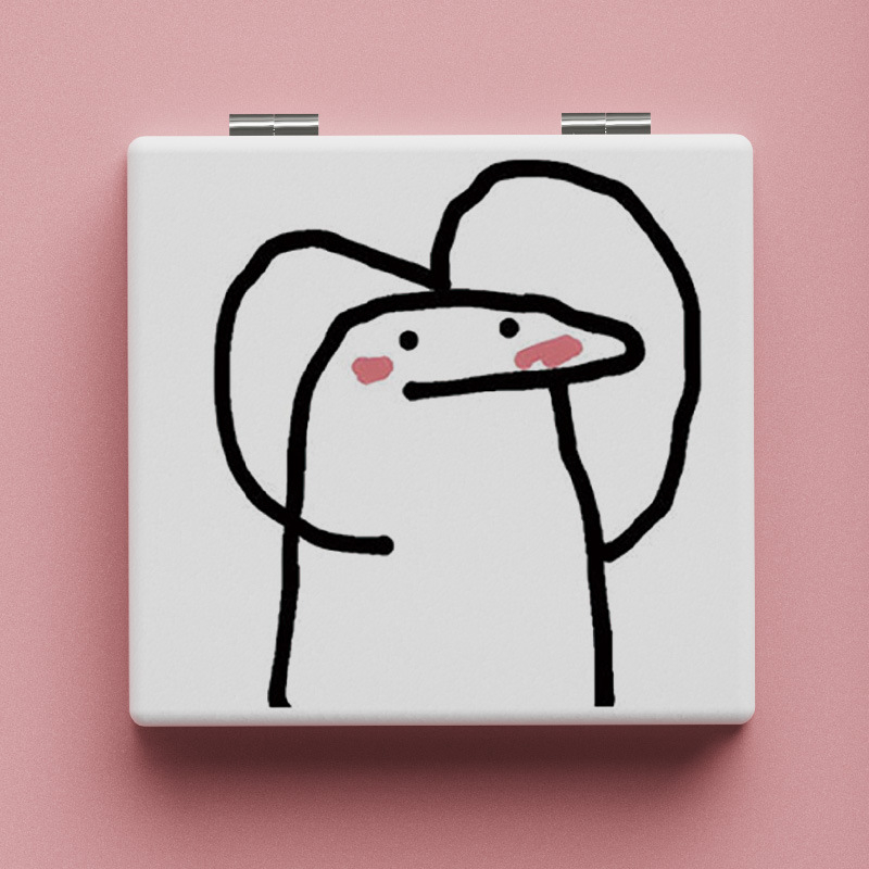 Prabangios išvaizdos mielas nešiojamas veidrodis, sulankstomas veidrodis, nešiojamas makiažo veidrodis, studentų makiažo veidrodis, bendrabučio persirengimo veidrodis