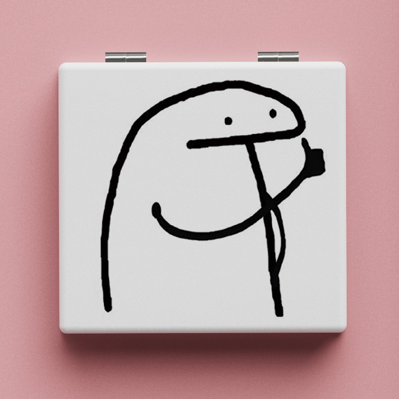 Prabangios išvaizdos mielas nešiojamas veidrodis, sulankstomas veidrodis, nešiojamas makiažo veidrodis, studentų makiažo veidrodis, bendrabučio persirengimo veidrodis