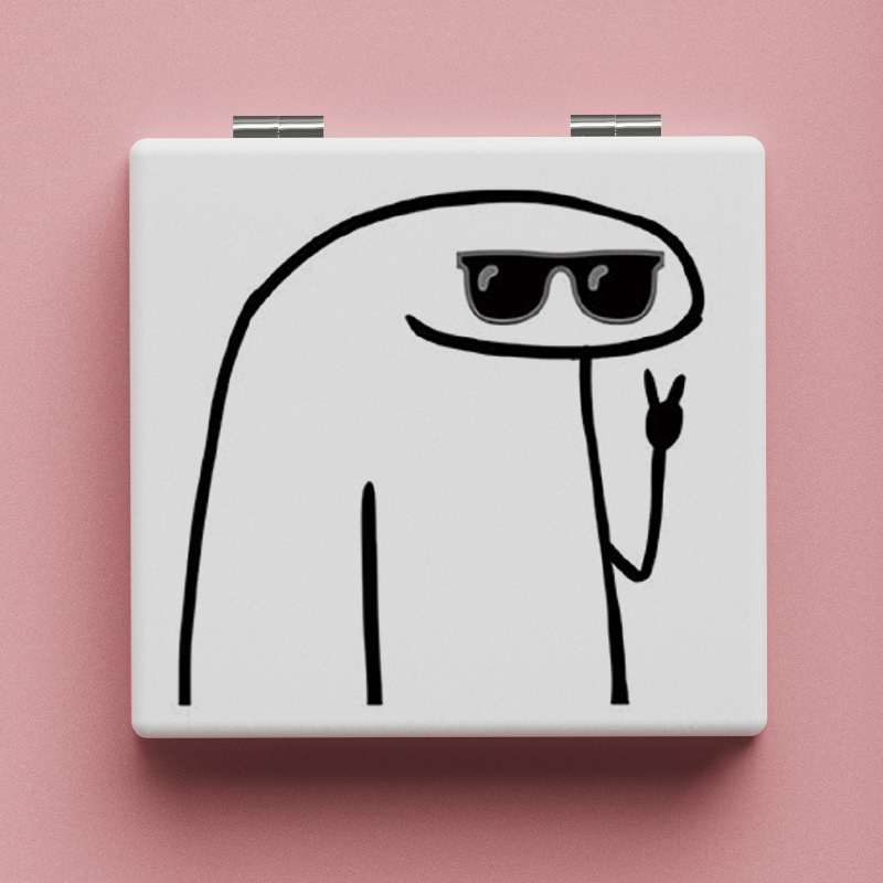 Prabangios išvaizdos mielas nešiojamas veidrodis, sulankstomas veidrodis, nešiojamas makiažo veidrodis, studentų makiažo veidrodis, bendrabučio persirengimo veidrodis