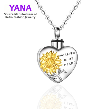 Uus lemmikloomade kirst piiriülene kuumade plahvatuste juuksepulbri päevalillepuu ripatskaelakee