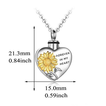 Νέο κολιέ μενταγιόν με διασυνοριακό φέρετρο για κατοικίδια, Hot Explosions, πούδρα μαλλιών, ηλίανθος