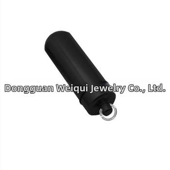 Απλό μαύρο κυλινδρικό μενταγιόν με γράμματα Ashes για αναμνηστικά νύχια, εξατομικευμένο κολιέ με μπουκάλι αρώματος, βάζο Ashes