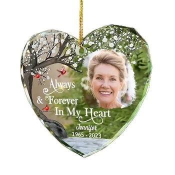 „Independent Station Supply“ širdies formos stiklinis knygų lentynos pakabukas, kalėdinės eglutės dekoracijos pakabukas, širdies formos atminimo teksto rašto pakabukas