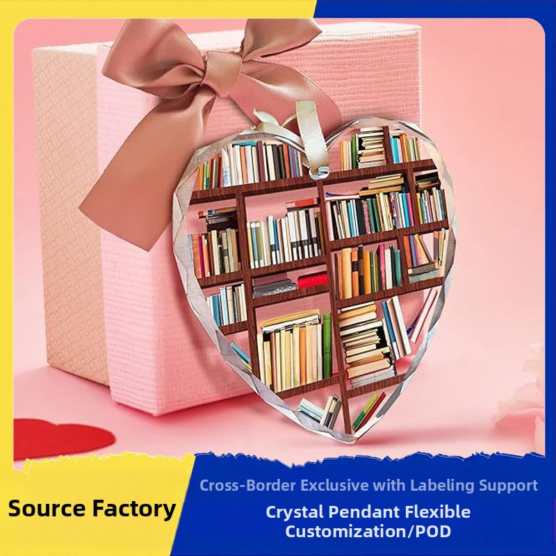 Ανεξάρτητος Σταθμός Προμήθειας Καρδιάς Γυαλί Βιβλιοθήκη Κρεμαστό Χριστουγεννιάτικο Δέντρο Διακόσμηση Κρεμαστό Κρεμαστό Κείμενο σε Σχήμα Καρδιάς Αναμνηστικό Κρεμαστό Κείμενο