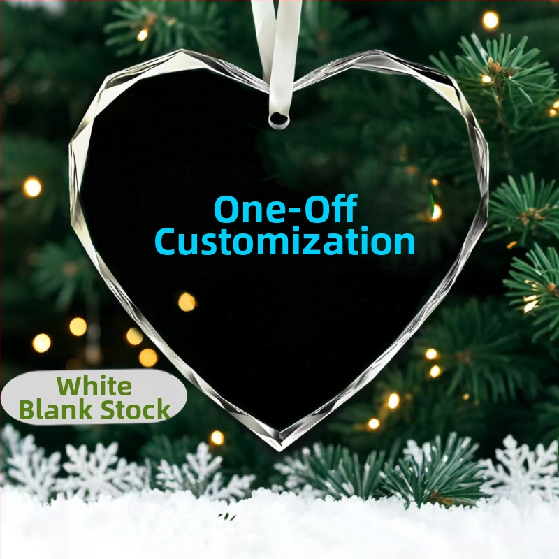 „Independent Station Supply“ širdies formos stiklinis knygų lentynos pakabukas, kalėdinės eglutės dekoracijos pakabukas, širdies formos atminimo teksto rašto pakabukas