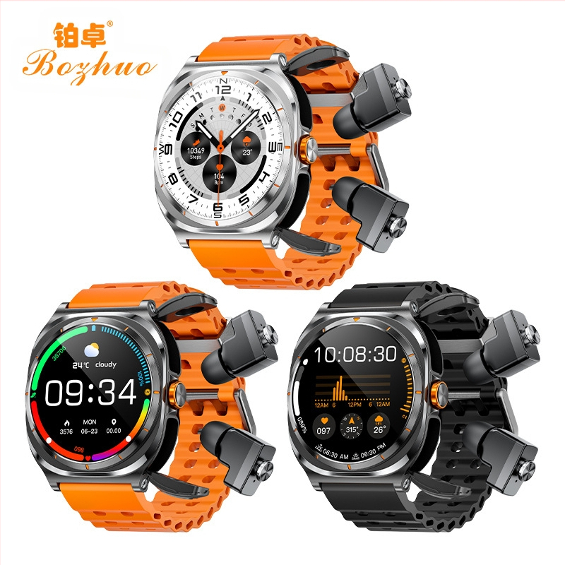 Határokon átnyúló új GT98 okosóra TWS kettő az egyben pulzusmérő alvás-egészségügyi monitorozás több sport mód hívás