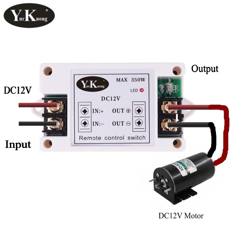 Vandens siurblio variklio maitinimo įjungimo-išjungimo nuotolinio valdymo jungiklis 12V40A 350W didelės galios didelės srovės elektros įjungimo-išjungimo