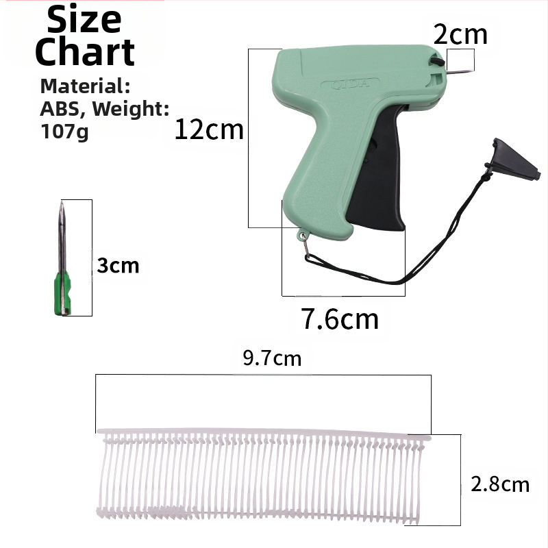 Пистолет за етикети за дрехи, пистолет за етикети за играчки, пистолет за етикети с търговска марка, пистолет за лепило с игла, пистолет за етикети QIDA, копие