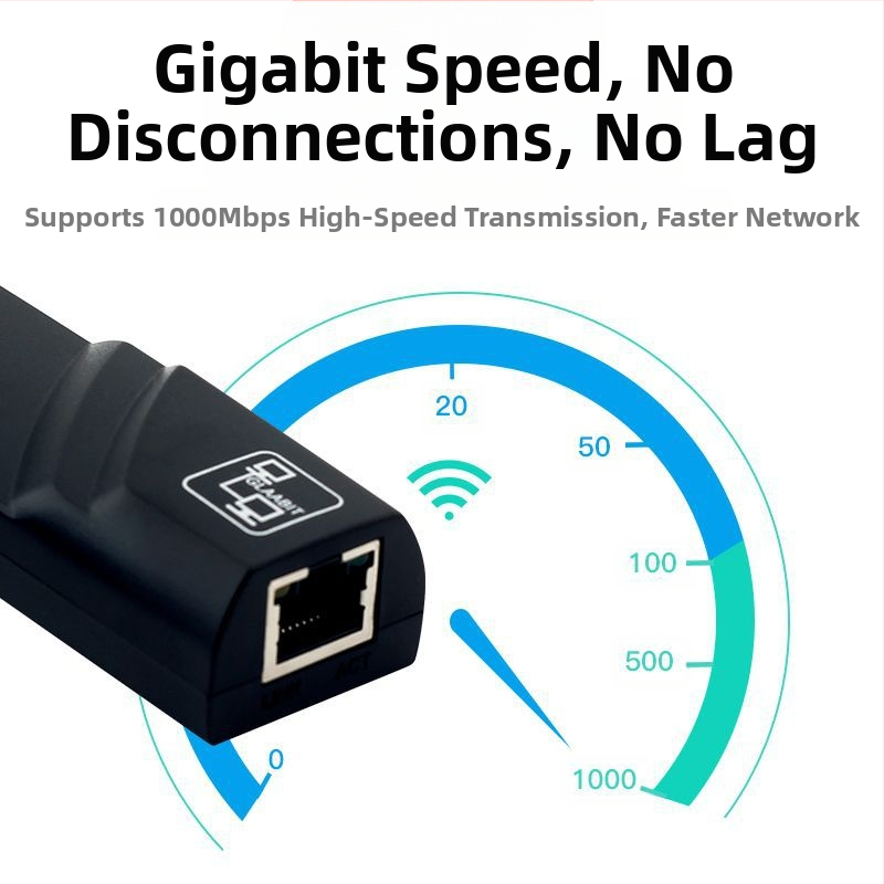 USB Gigabit мрежова карта без драйвери, мрежова карта към интерфейс, конвертор от Type-C към RJ45 мрежов кабел, интерфейс
