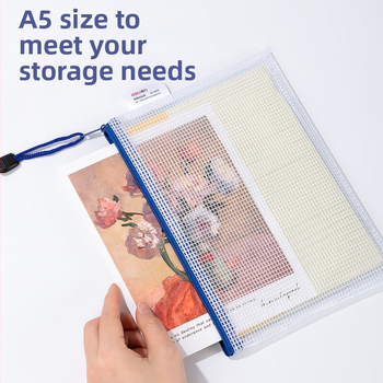 Deli lukuga kott 5656 läbipaistev infokott õpilastele mõeldud testide kott hoiukott A5 ruudukujuline failikott hulgimüügiks