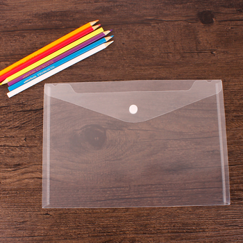 Paksendatud plastist klõpsuga failikott läbipaistev A5 väike sünnieelse tervisekontrolli kirjatarvete kott õpilastele, millele saab printida logo