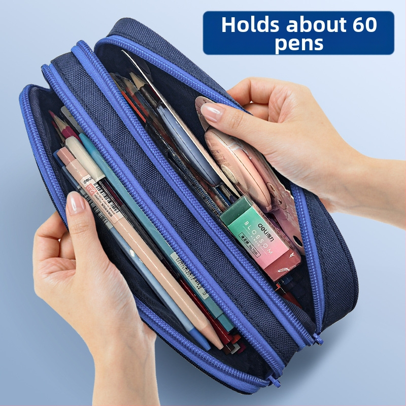 Peračník Deli 66764 s veľkou kapacitou pre chlapcov, dvojvrstvový peračník pre študentov druhého stupňa základnej školy, peračník pre vysokoškolákov druhého stupňa základnej školy