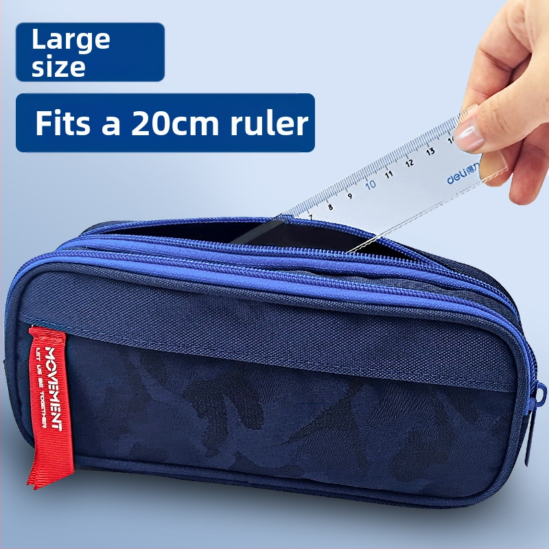 Peračník Deli 66764 s veľkou kapacitou pre chlapcov, dvojvrstvový peračník pre študentov druhého stupňa základnej školy, peračník pre vysokoškolákov druhého stupňa základnej školy