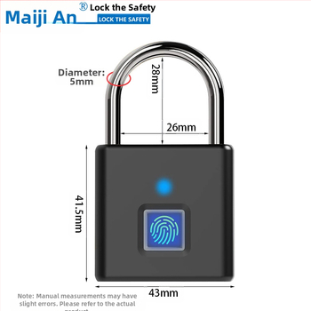 Inteliģentas pirkstu nospiedumu piekaramās atslēgas paaudze mājas pretaizdzīšanas noliktavas kopmītņu skapja elektroniska pirkstu nospiedumu maza atslēga