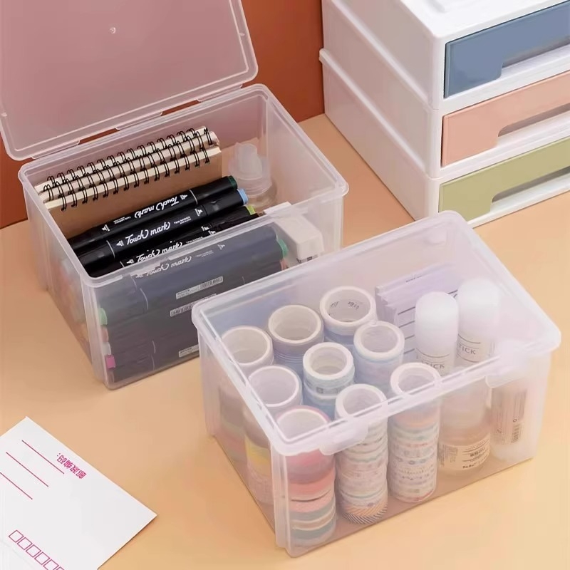 Írószerdoboz, tolltartó, tárolódoboz, rendszerező ceruzatartó, jelölőtoll, nagy kapacitású ceruzatáska, átlátszó ceruzatároló doboz