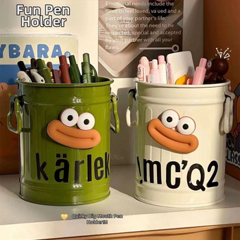 Στυλό θήκης στυλό Ins υψηλής εμφάνισης με γελοιογραφία, κομψό, γραφείο, γραφείο, μεγάλη χωρητικότητα, χαριτωμένο, απλό, ρετρό, κουβά αποθήκευσης