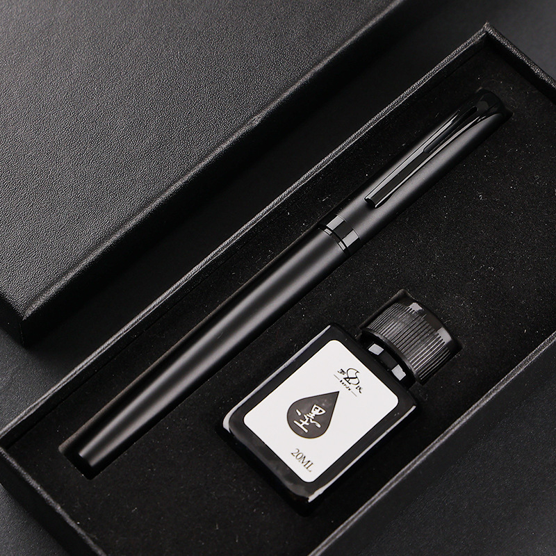 Töltőtoll ajándékdoboz készlet diákoknak, üzleti és irodai használatra, vékony hegyű, felnőtt kalligráfiai tintás toll, gravírozott tolltartó