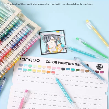 Mėlynų vaisių vadovas, rašiklis, 162 spalvų dovanų dėžutės rinkinys, spalvingas gelio rašiklis, akrilinis žymeklis, didelis kiekis ir gera kaina