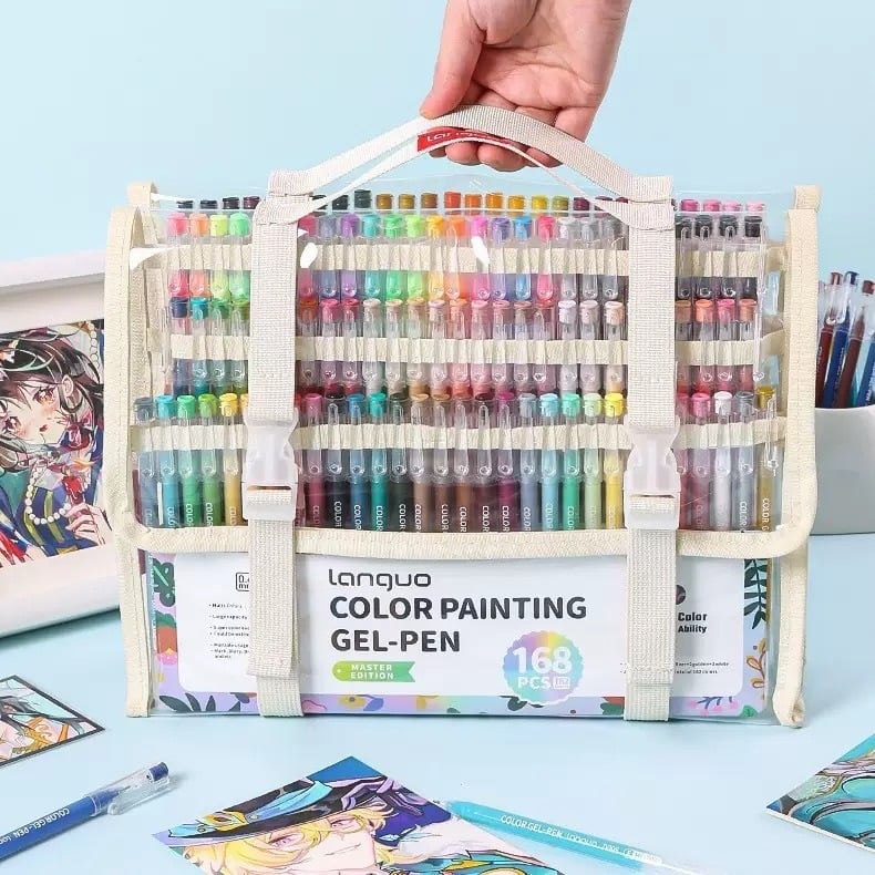 Mėlynų vaisių vadovas, rašiklis, 162 spalvų dovanų dėžutės rinkinys, spalvingas gelio rašiklis, akrilinis žymeklis, didelis kiekis ir gera kaina