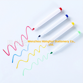 8 spalvotų maišeliuose esančių baltos lentos rašiklių su magnetine juostele, teptuku, spalvotų juodų žymeklių rinkinys, vandens pagrindu ištrinamas baltos lentos rašiklis