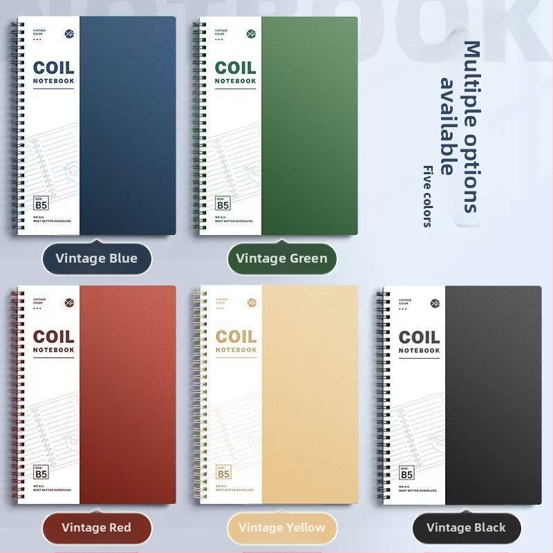 A5 Retro Simple Coil Notebook B5 Notebook Ins Liceu Student Jurnal Special Notepad Manual