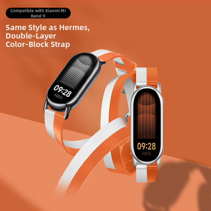 Mi Band 9 szíj bőr új Love Horse dupla gyűrűs bőr Mi Band 8/7 szíj hivatalos, ugyanaz