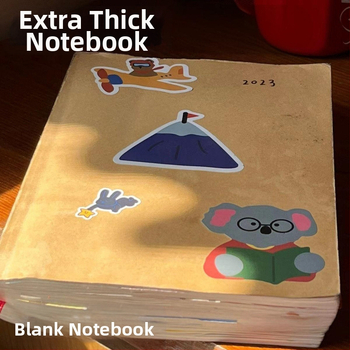 Vastagított üres jegyzetfüzet, vintage vázlatok, diák egyszerű napló, praktikus jegyzettömb, tartós kiárusítás