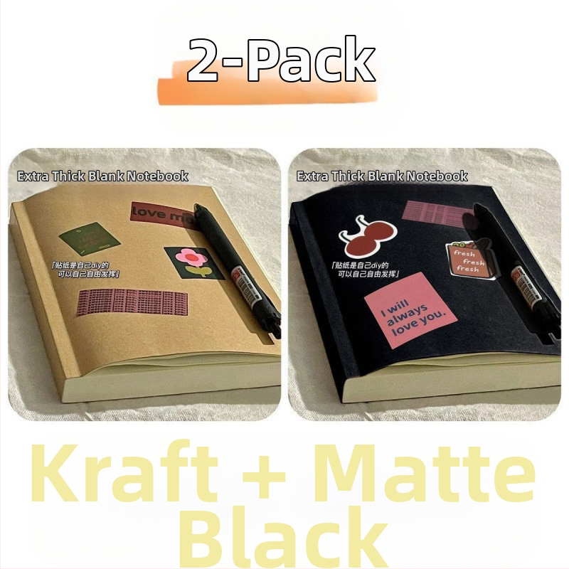 Vastagított üres jegyzetfüzet, vintage vázlatok, diák egyszerű napló, praktikus jegyzettömb, tartós kiárusítás