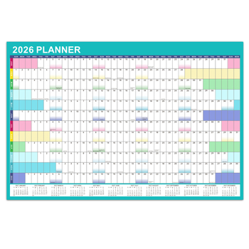 Amazon reklaamib 2026. aastal lihtsat ja loomingulist seinale kinnitatavat kustutatavat ingliskeelset seinakalendrit hulgimüügist