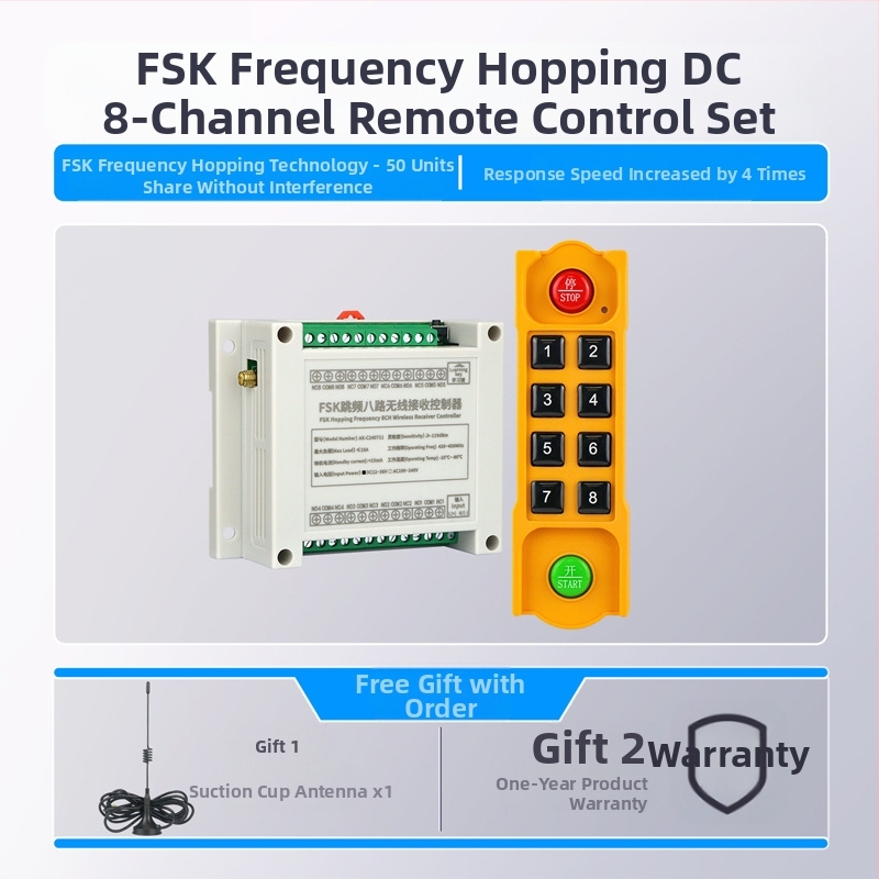 AC100-240V tööstusklassi traadita kaugjuhtimispuldi lüliti kraana segamispumba PLC moodul veekindel kaugjuhtimispuldi käepide