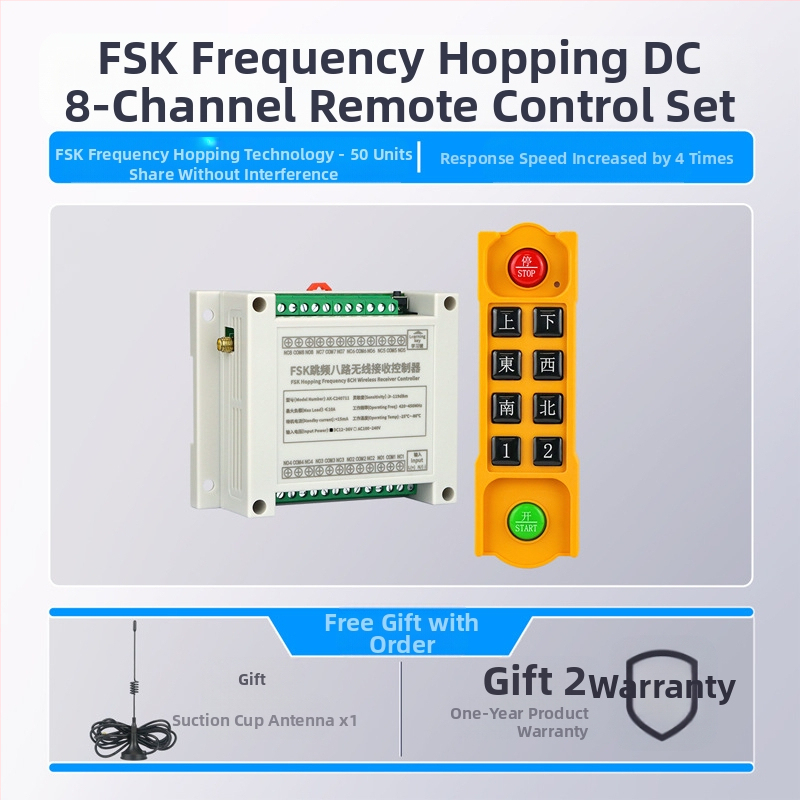 AC100-240V tööstusklassi traadita kaugjuhtimispuldi lüliti kraana segamispumba PLC moodul veekindel kaugjuhtimispuldi käepide