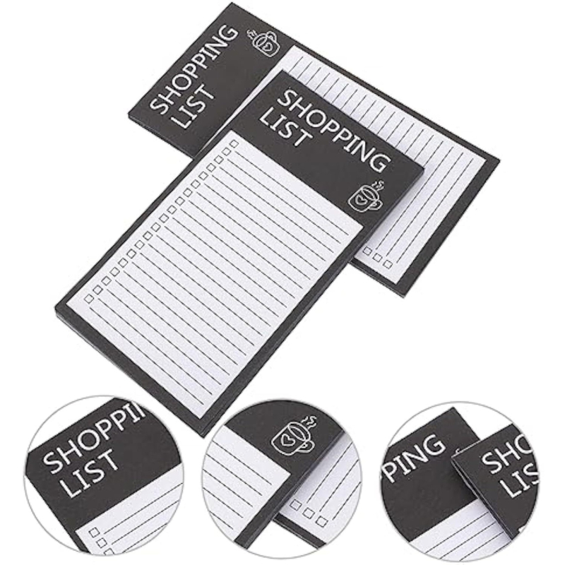 Piiriülene lihtne külmkapikleebis, teadetetahvel, rebitav magnetiline märkmekleebis, loomingulised jooned, rebitav ostunimekiri, märkmik